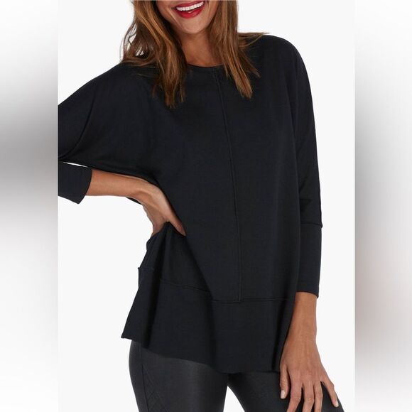 SPANX Tops - SPANX Perfect Length Dolman Top Sweatshirt Small Oversized Black